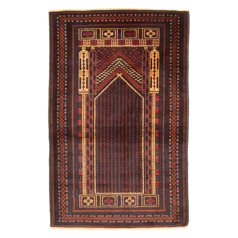 Teimani  Brown Rug 3'3" x 5'0"