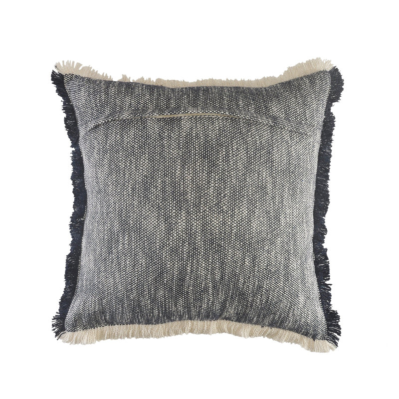 Housse de coussin en coton tissé à la main, Bleu minuit, Housse de coussin seulement - sans coussin