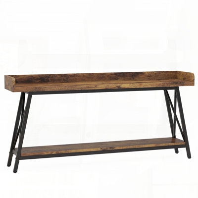 70.9" Extra Long Industrial Console Table – Rustic Brown