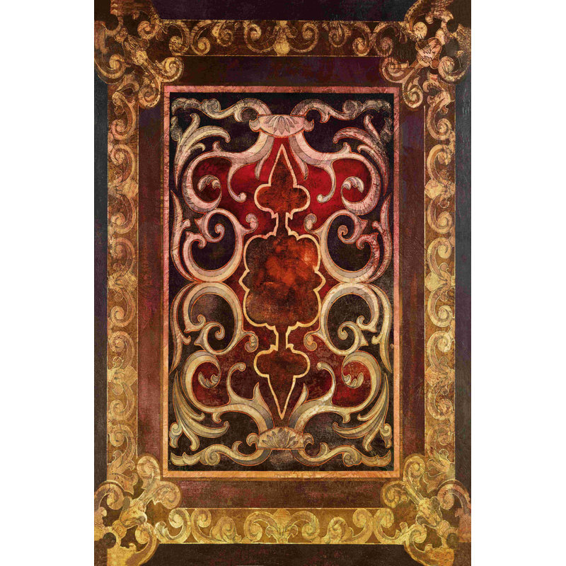 Tapisserie brune - peinture sur toile tendue, H 30 po x l 20 po