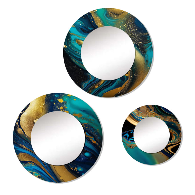 Miroir mural rond Blue Dreams