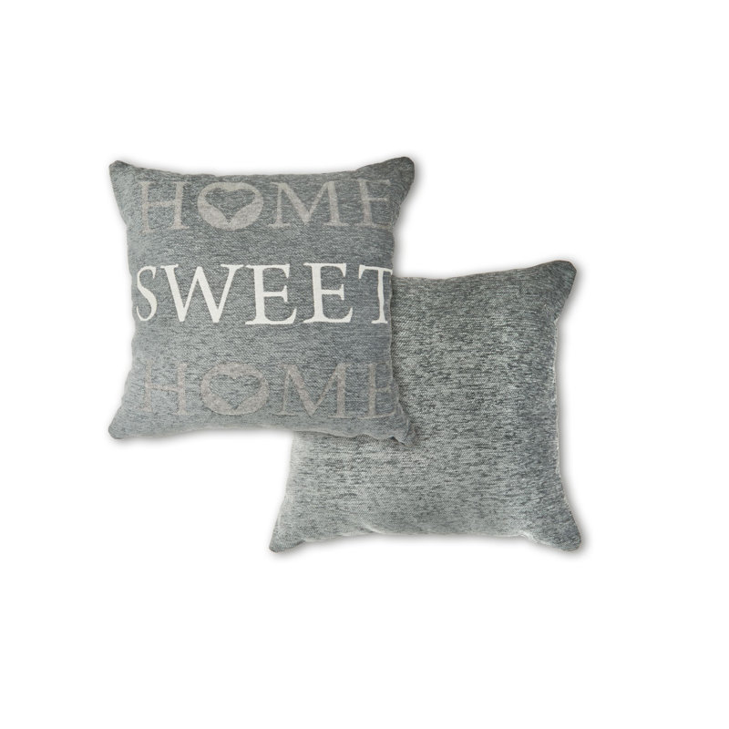Crissyfield Square Throw Pillow Cover, Silver