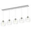 Luminaire suspendu linéaire en acier inoxydable 5 lumières-516236091