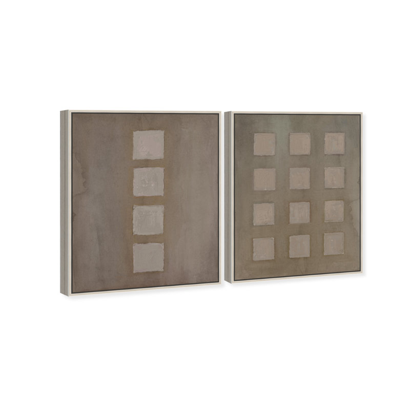 Order Set Canvas Abstract Print by Oliver Gal, Black Frame, 16 x 20, 17"H x 21"W, Silver Floater Frame