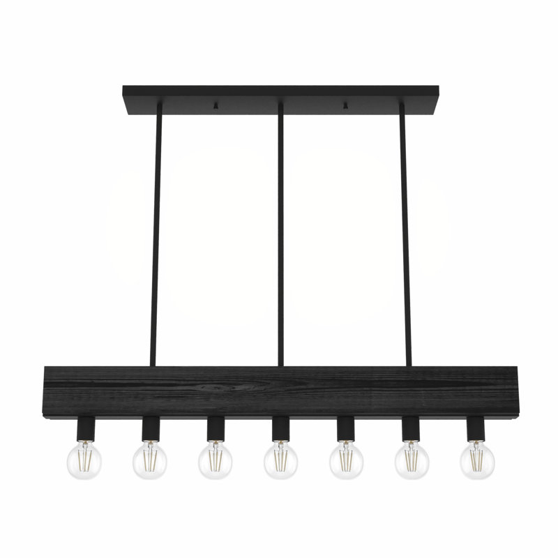 Donelson 7 - Light Kitchen Island Linear Pendant, Natural Iron