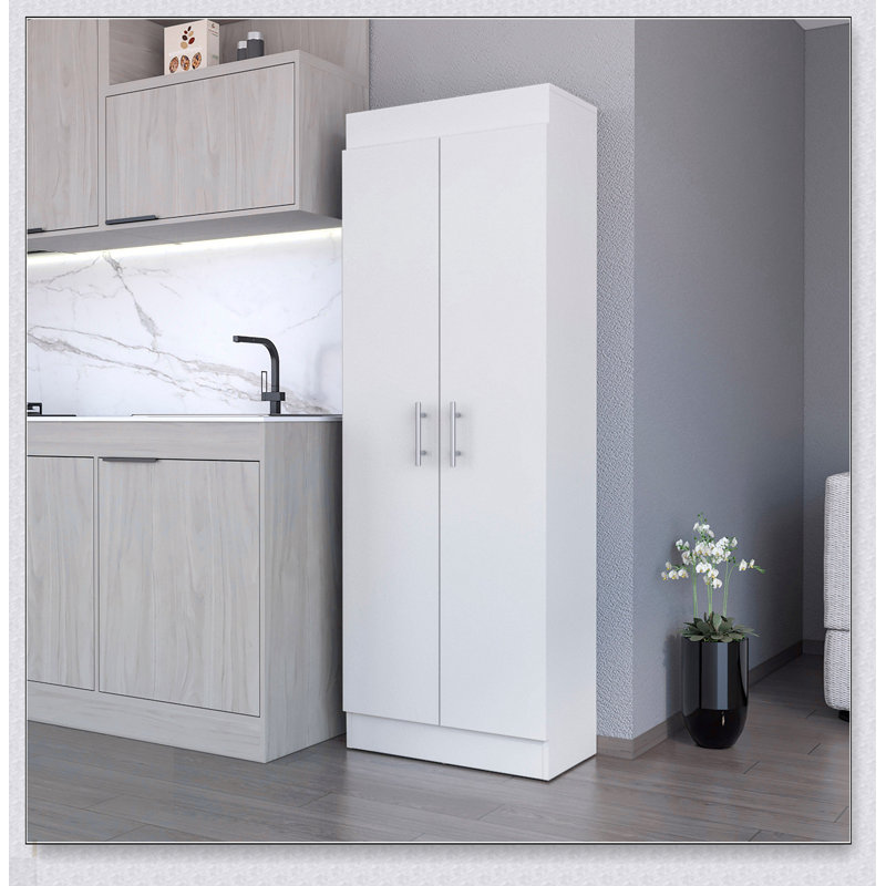  Armoire de rangement à 5 tablettes avec tablettes réglables pour une organisation efficace, Blanc