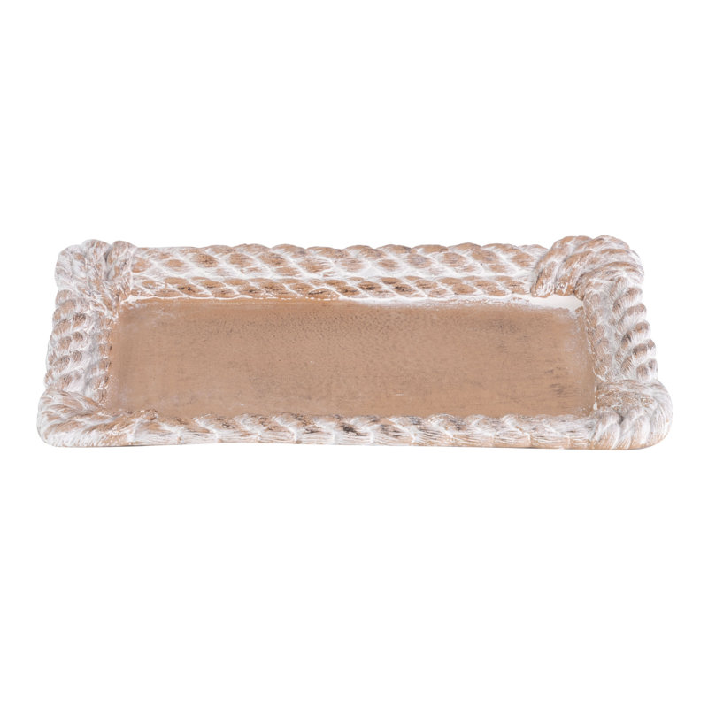 Tukwila Resin Decorative Tray, Natural