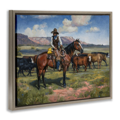 Art mural sur toile flottante Cowboy