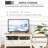 Corner Tv Console Table, White, With Drawers And Open Storage For Up To 50" Tvs In Living Room Stand Corner, White Compartment Entertainment