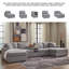 Canapé modulaire 5 pièces avec console audio Lebron-864882503