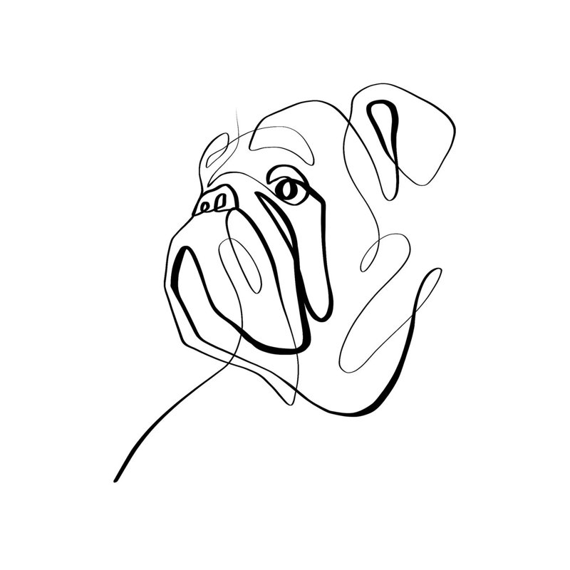 Bulldog II by Dane Khy - Wrapped Canvas Gallery-Wrapped Canvas Giclée, 30.48cm H x 30.48cm W