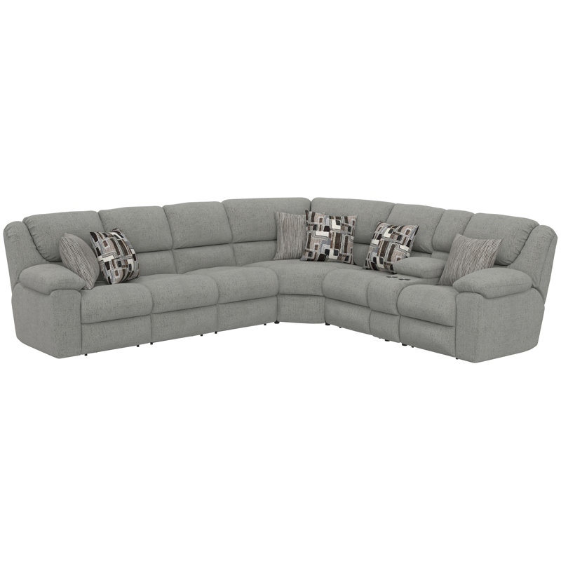 Lucilla 3pc Reclining Sectional With 4 Reclining Seats And 2 Seats With Heat And Massage