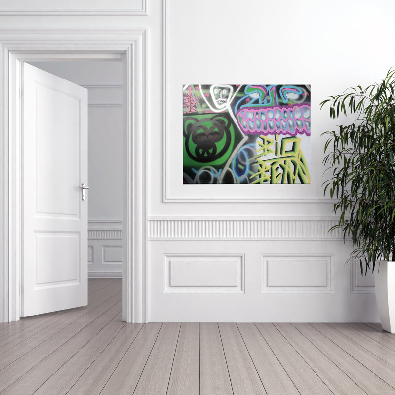 One-of-a-Kind Original 'Untitled XIII' by Big Bear - Wrapped Canvas Painting
