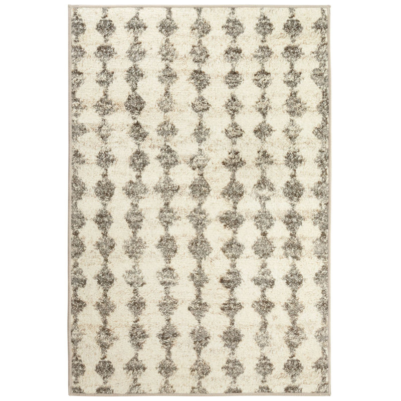 Tapis gris Izzy, Rectangulaire 3 pi x 5 pi