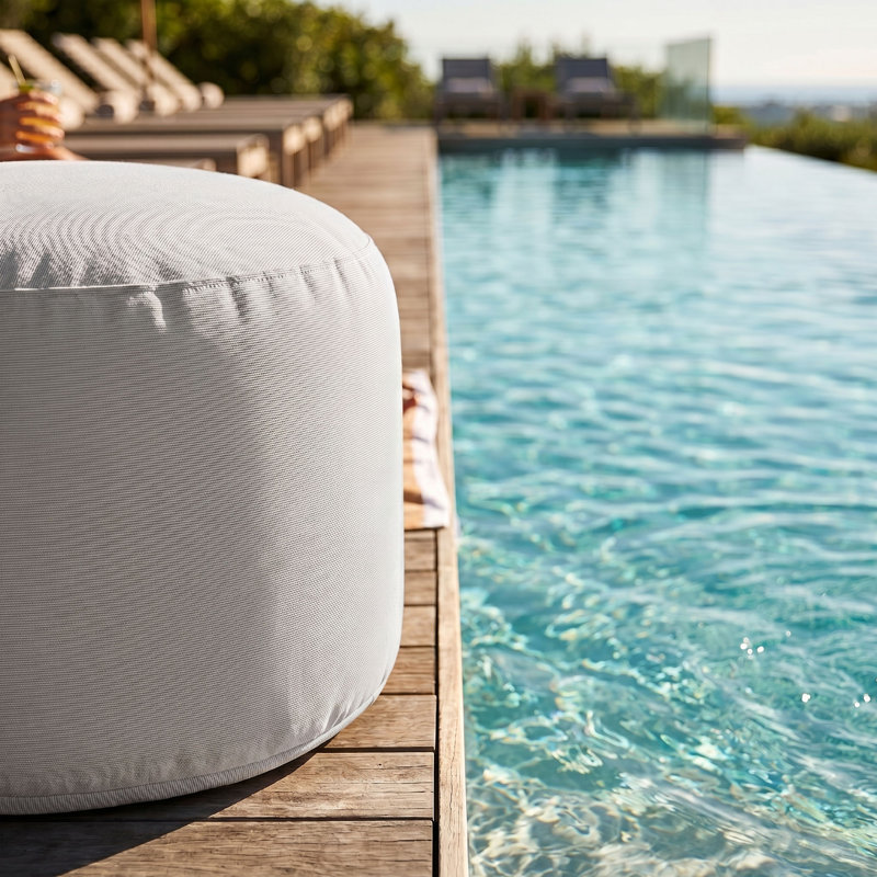 Pouf d'extérieur Soleil, Gray