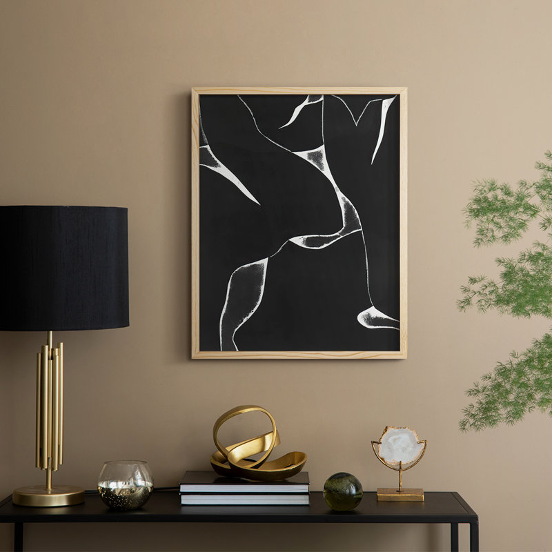 «Night Bloom II», reproduction encadrée - bois massif, Naturel, H 21 po x l 17 po