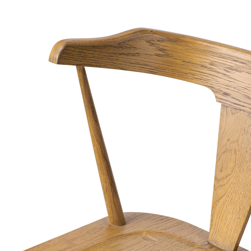 Garth Solid Wood Bar Stool, Sandy Oak, Bar Stool (29" Seat Height)