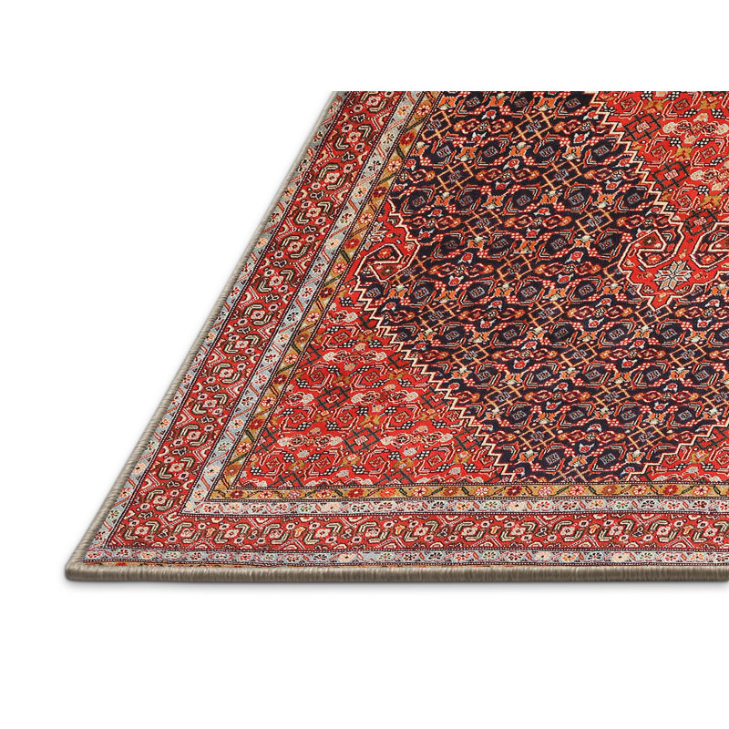 Tapis oriental brun / rouge / orange, Rectangle 5 pi x 7 pi