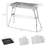 Outsunny Charcoal Grill, Stainless Steel Portable Folding BBQ, Outdoor Hibachi For Backyard Cooking, Camping, Picnic, Party, Tailgating And Travel With Pan, Grill Rack, Shelves, And Hooks