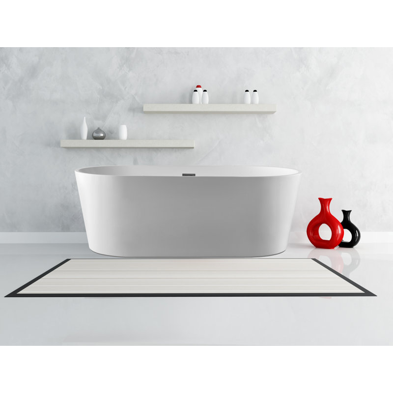 BT 58.87'' x 29.5'' Soaking Acrylic Bathtub