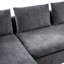 Canapé modulaire avec canapé en L 93,7 po et compartiment de rangement en bois pour salon, gris