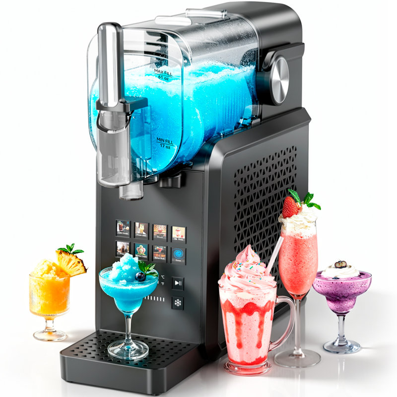 INSE Frozen Drink Maker 8-in-1 Slushie Machine, 48oz Countertop with Self-Cleaning, Makes Slush, Milkshake, Soft Ice Cream & Spiked Slush