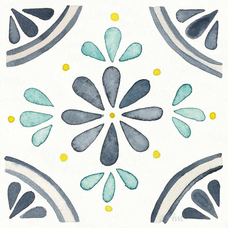 Garden Getaway Tile I - blanc, H 30 po x l 30 po