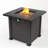 28" Propane Gas Fire Pit Table, 50000 BTU Square Steel Fire Pit