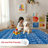 Maslah Geometric Moroccan Power Loom Performance Blue Rug-1205599543