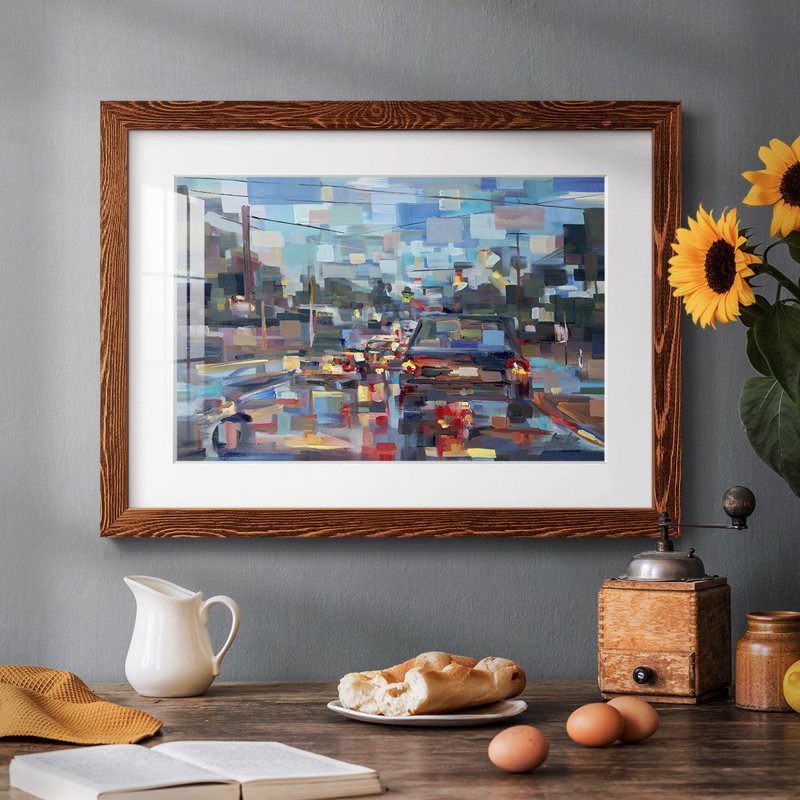 Rouge trafic encadré sur toile, H 18 po x l 26 po x P 1,5 po, Érable