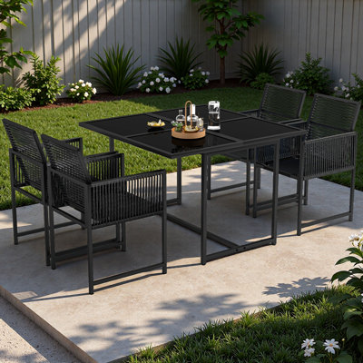 4 - Person Patio Dining Set with Square Table