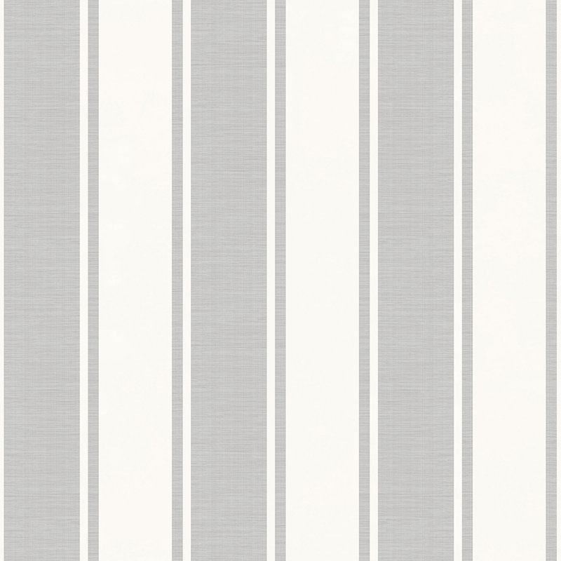 Italian Classics 4 Stripe 3D Embossed Wallpaper Roll, Gray
