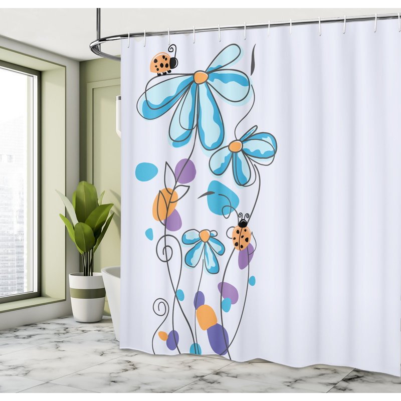 Ensemble de rideau de douche Kids, H 69 po x l 84 po, Bleu ciel