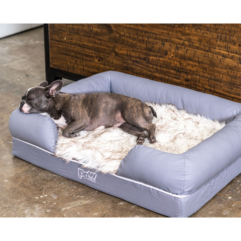 Lit avec surmatelas en mousse à mémoire de forme PupListro, Moyen (l 28 po x p 4 po x H 36 po)