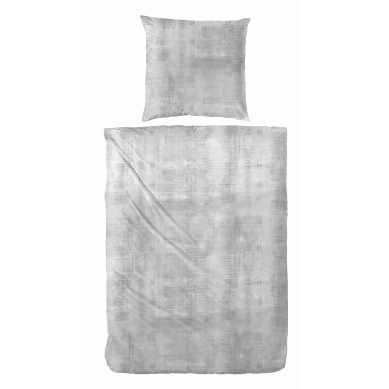 Crosspointe Duvet Cover Set, 155 x 220cm, Grey
