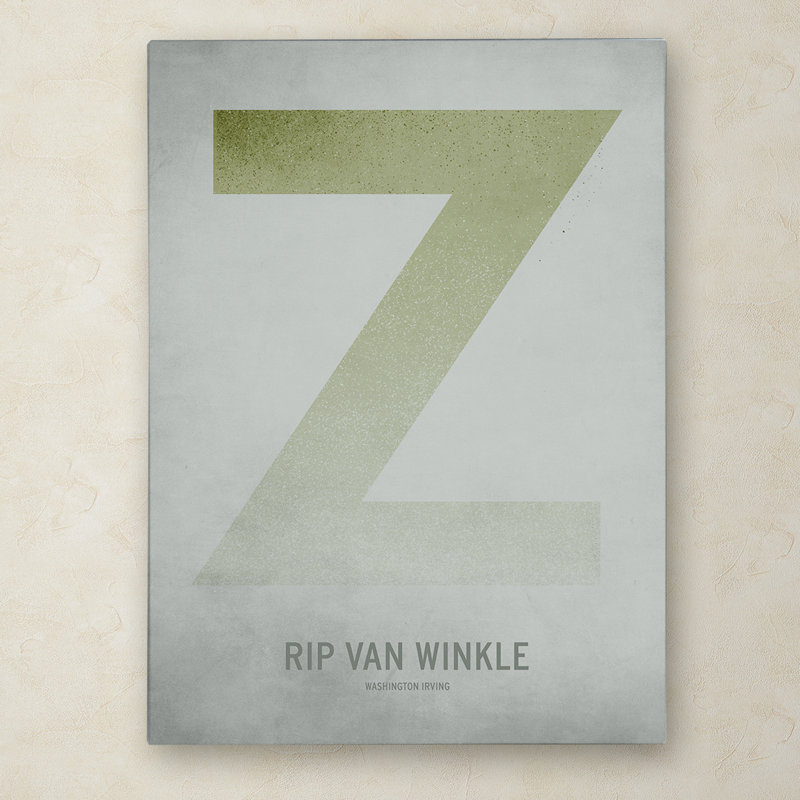 « rip van winkle », art sur toile, H 19 po x l 14 po x P 2 po