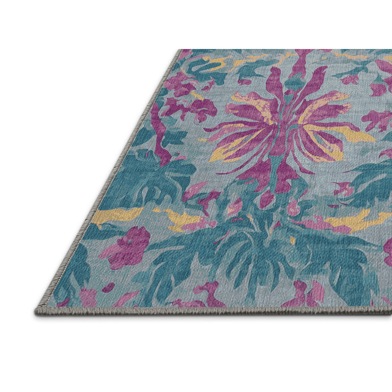 Tapis gris lavable à la machine, Rectangle 8 pi x 12 pi