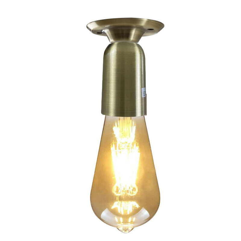 Northside Semi Flush Mount, Green Bronze