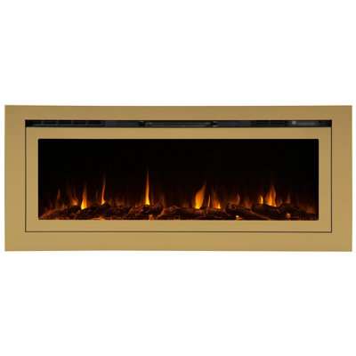 The Sideline Deluxe Gold Smart Electric Fireplace