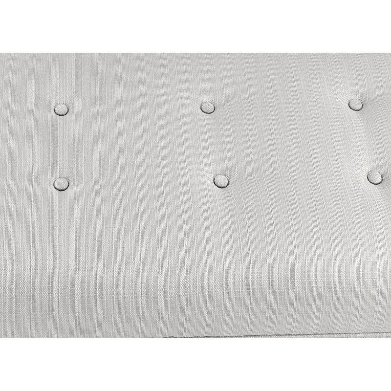 Hearns Polyester Blend Upholstered Storage Bench, Platinum