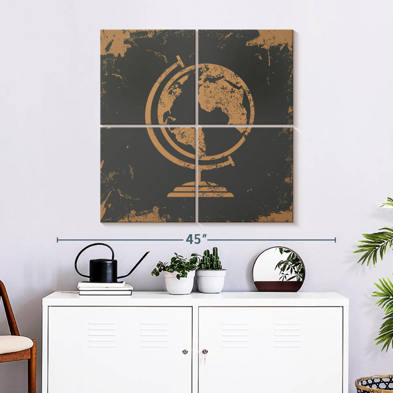Vintage Globe, 32" H x 32" W