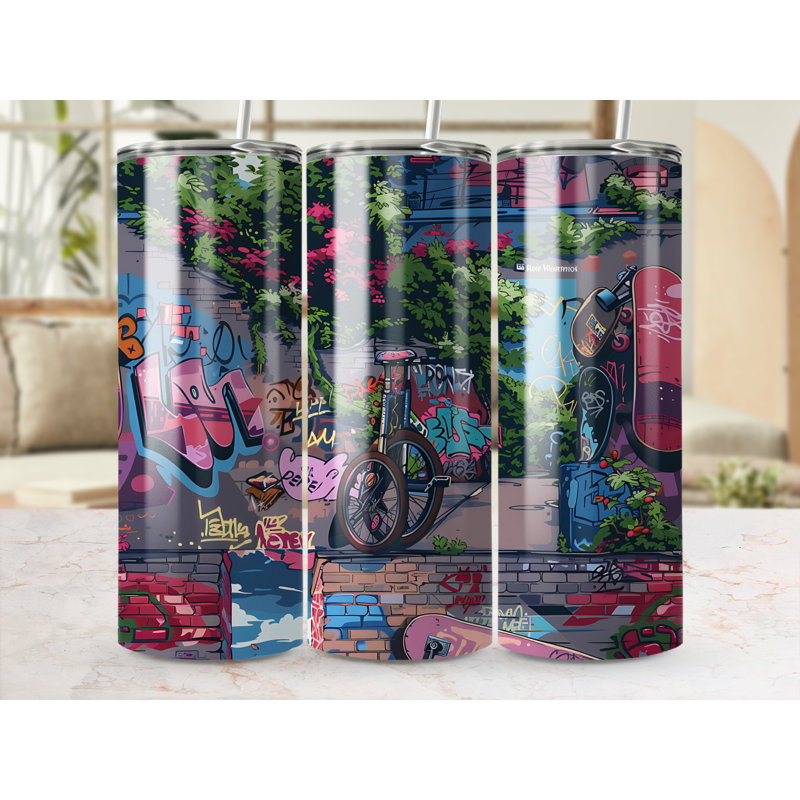 Choose Handmade Tumblers 591ml Vacuum Insulated Stainless Steel (18/8) Travel Tumbler with Straw