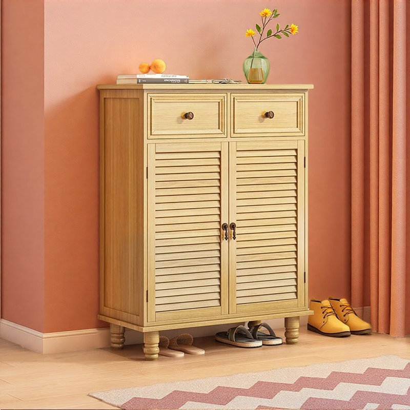 Rangement à chaussures de style américain minimaliste, Brun