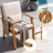 Outdoor Eucalyptus Solid Wood Dining Chair With Cushions