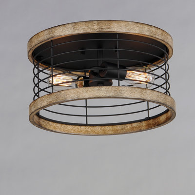 Plafonnier semi-encastré 2 lumières 15 po Annica