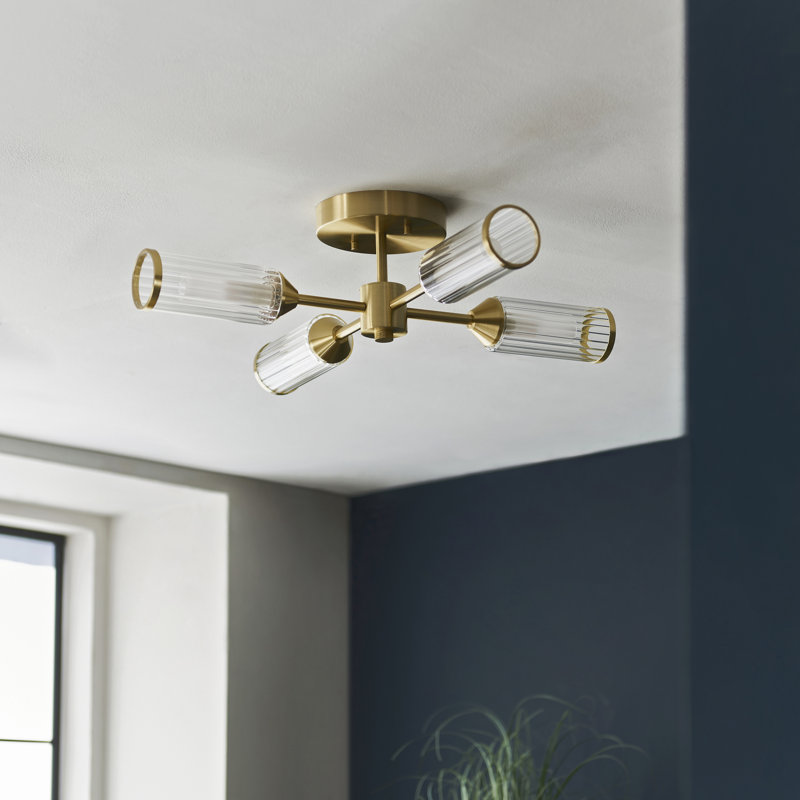 Cunningham Glass Semi Flush Mount