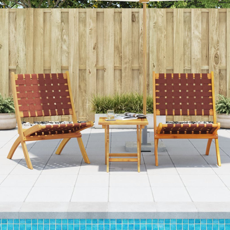 Yoakum Patio Dining Accent Chair, Red