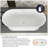 67" White Acrylic Freestanding Bathtub