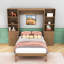 Lit escamotable avec tablettes et armoires de rangement