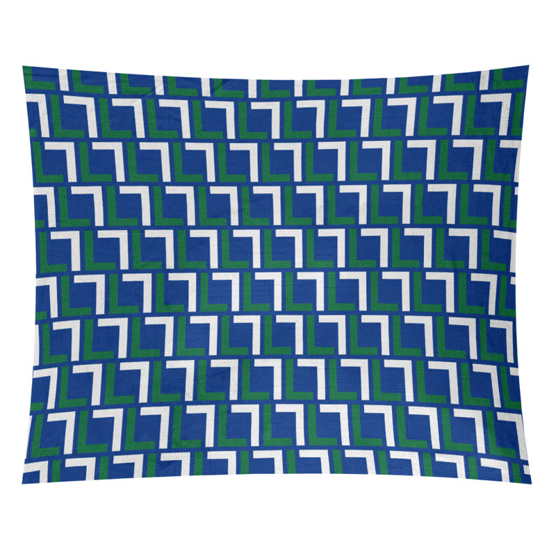 Tapisserie murale Seattle Football Luxury, H 27,5 po x l 37,5 po, Bleu/vert/blanc, Microfibre